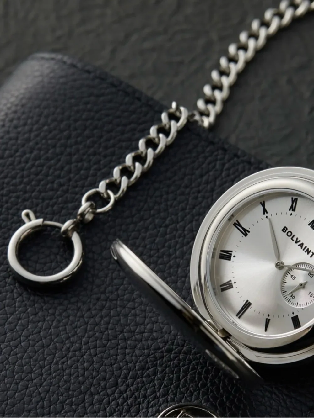 Bolvaint Solon Mechanical Pocket Watch — Silver Finish